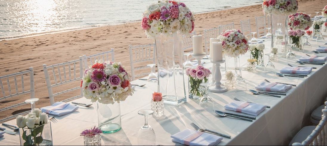 Wedding feast on the beach